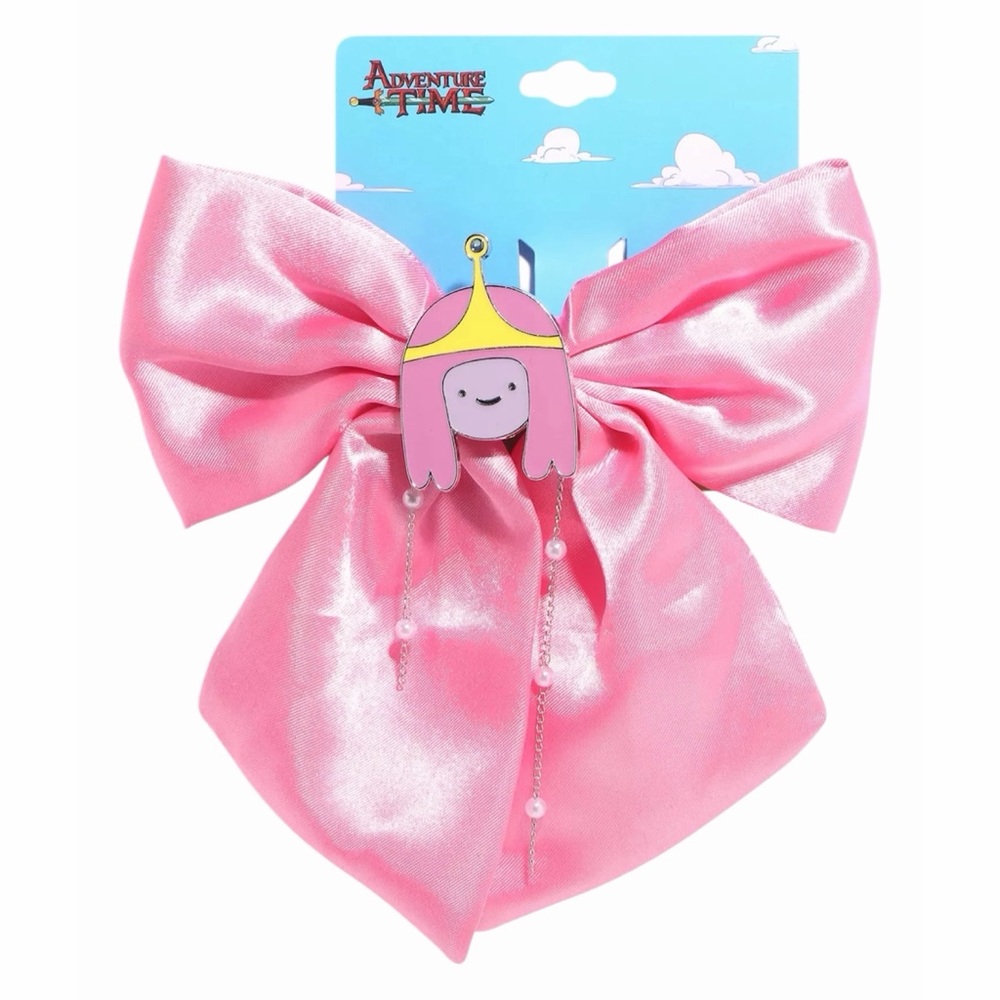 NEW Cartoon Network Adventure Time Princess Bubblegum Satin Bow Hair Clip